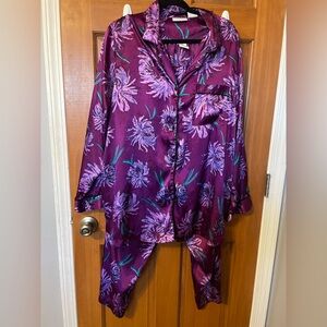 Jaclyn Smith Purple Satin Sleepwear